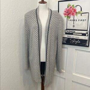 Vintage St. John by Marie Gray Open Faced Long Cardigan Size 14